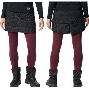 Mountain Hardwear L Womens Size Large Trekkin Insulated Mini Skirt Black Puffer